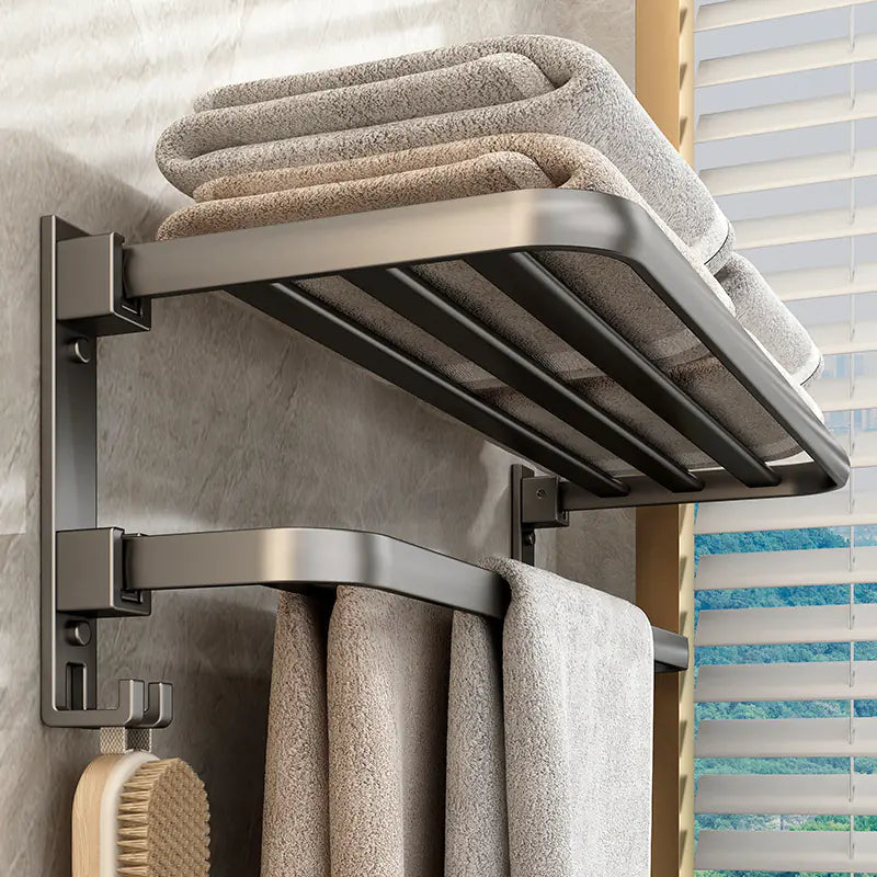 Space Aluminum Towel Rack for Bathroom Wall Mount