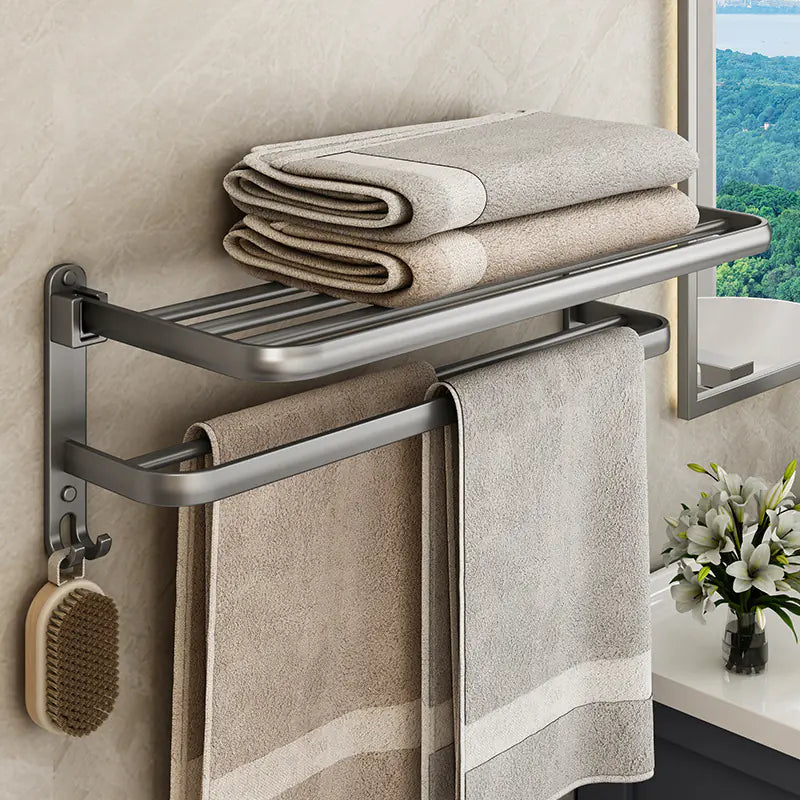 Space Aluminum Towel Rack for Bathroom Wall Mount
